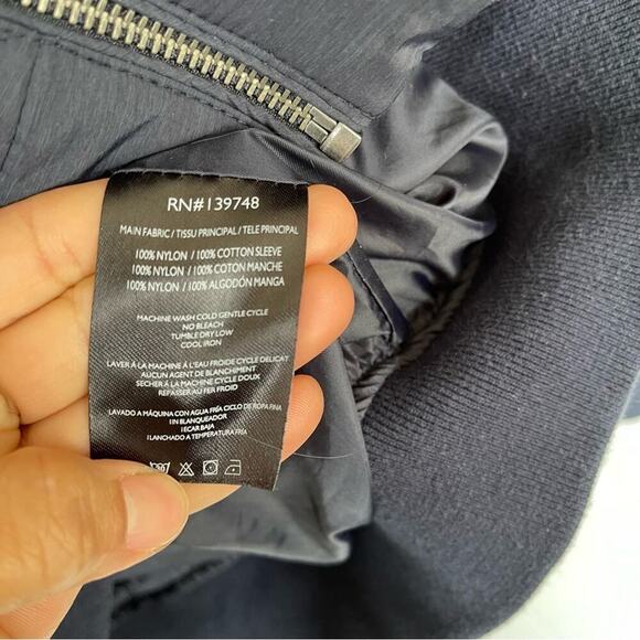 Slate and Stone navy blue puffer hooded zip up jacket size large men’s - Picture 4 of 5